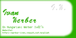 ivan werber business card